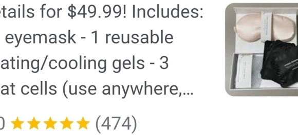 WOKE. EYEMASK       🔥HOT & 🥶COLD GEL  EYE MASK - Picture 7 of 7